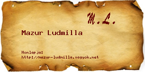 Mazur Ludmilla névjegykártya
